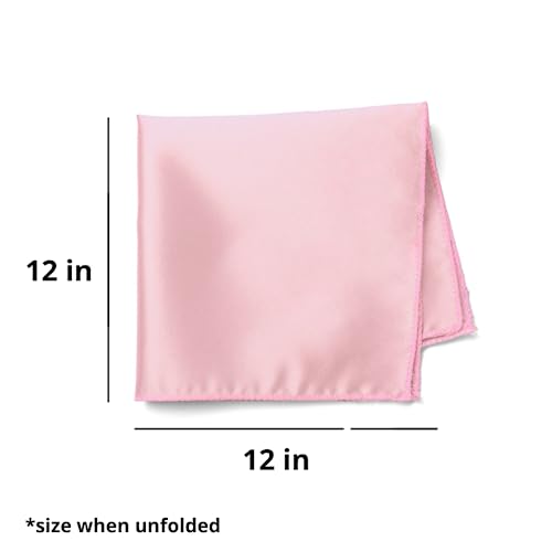 Image of tiemart Solid Color Pocket Squares for Men | For Suits, Perfect for Wedding Parties, 12 x 12 inch / 30 x 30 cm