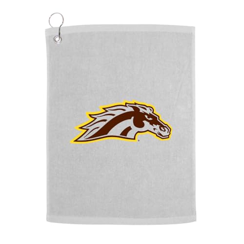 Sport Your Gear Western Michigan Broncos Golf Bag Towel - Officially Licensed - Athletic Logo - Ultra-Absorbent, Grommet Attachment, Keeps Clubs & Hands Dry