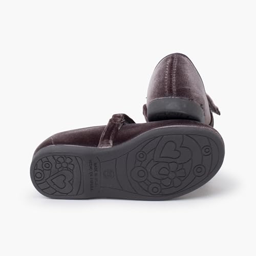 Velvet Mary Janes Girls Hook-and-Loop Strap3