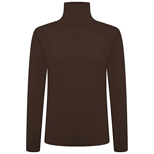 Image of Loxdonz Girls Long Sleeve Turtleneck Tee Shirt Kids Casual High Neck Tops T-Shirts | Youth Size 3-14