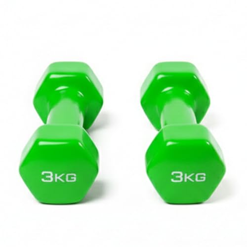 Image of Vinyl Dumbbells (green, 3kg)