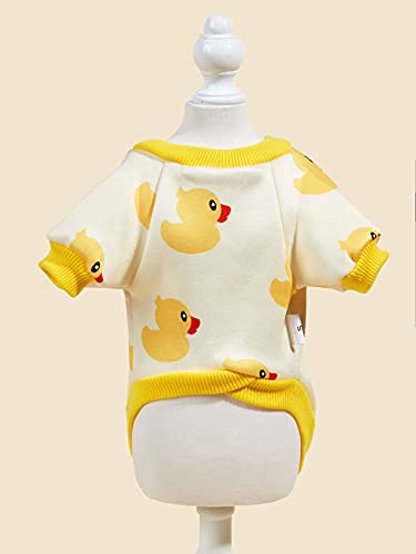 Qwinee Dog Shirt Cute Dogs T Shirt Sweatshirt Apparel Dog Clothes For Cat Kitty Puppy Small Dogs Yellow Xl #TOP2