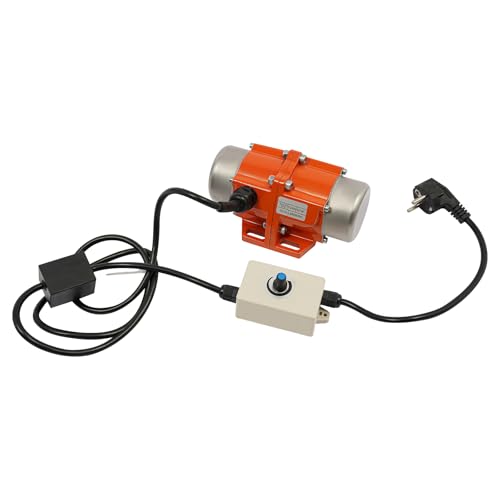 Vibrationsmotor mit Drehzahlregler 220V Elektrischer Rüttler 1500-3000 U/min Mehrzweckmotor Vibrator Geräuscharm Rüttelmotor Vibration Motor für Bergbau Metallurgie Kohle (60W)