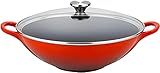 Le Creuset Enameled Cast Iron Signature Wok, 5.25 qt. (12-2/3'), Cerise