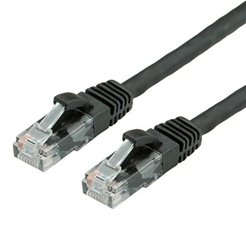 Value Cordon LAN Cat 6A Component Level | Câble réseau UTP Ethernet avec connecteur RJ45 | noir 15 m