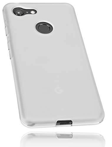 mumbi Funda compatible con Google Pixel 3, blanco claro