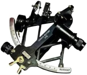 Vintage Antique Working Black Brass Navigation Nautical Sextant Engraved