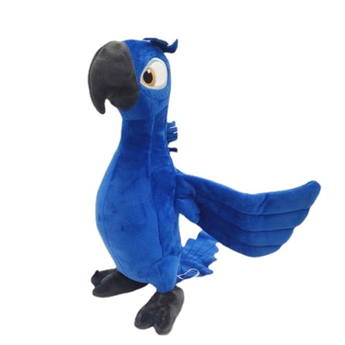 11.8 Inch Rio Blu Plush, Soft Cartoon Blue Macaw Stuffed Parrot Throw Pillows for Home Decor for Anime Fans (Blu)