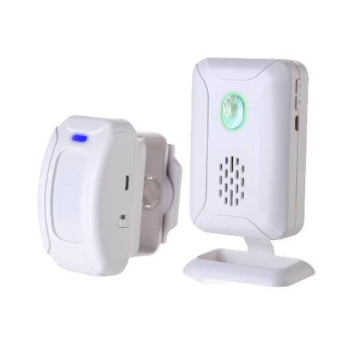 Wireless Motion Sensor Doorbell with Dual Alerts & 280m Range, 17 Ringtones, LED Flash
