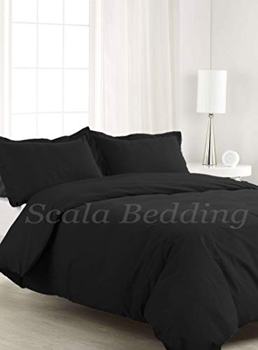 Cubre edredón king negro de algodón egipcio para dormitorios modernos 2
