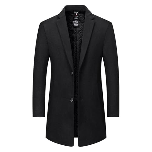 Dress Blazers for Men Lapel Two Buttons Long Sleeve Suit Coat Mid Length Business Plus Size Dressy Jackets Working
