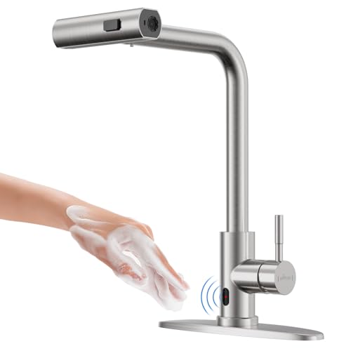 APPASO Touchless Kitchen Faucet with Pull Down Sprayer, Waterfall Motion Sensor Kitchen Sink Faucet...