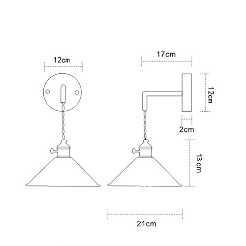 Mengjay Applique da parete vintage Reto per