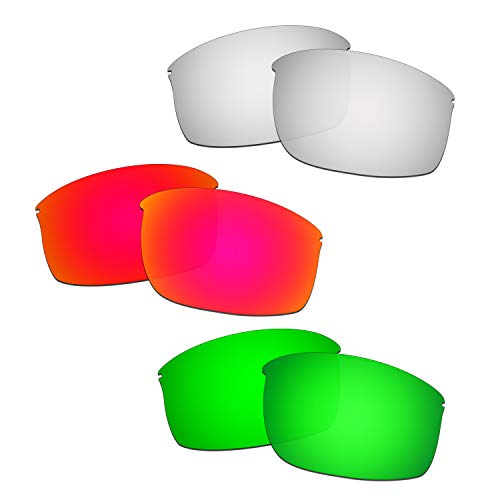 Lentilles de rechange Oakley Wiretap New rouge vert titane pour lunettes de soleil