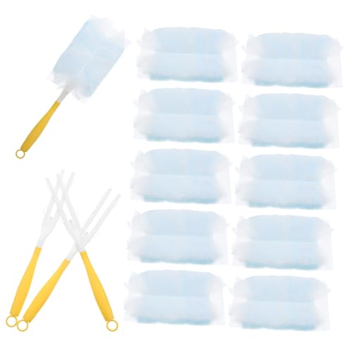 COLLBATH 13-Piece Electrostatic Dust Duster Kit Desk Duster for Office Flat Blind Cleaning Handheld Disposable Brush for Home Car