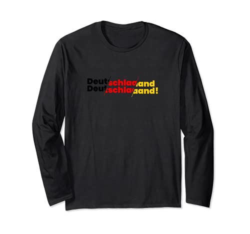 Flag Germany Long Sleeve T-Shirt, Black