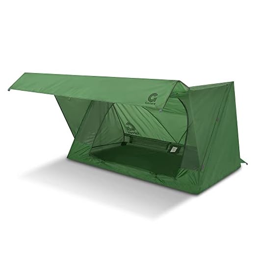 Gonex 1,5 kg Ultralight 1 persona tienda de mochilero con dosel, impermeable para senderismo, camping, tienda de campaña al aire libre