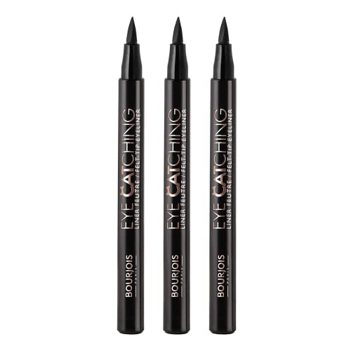3 x Bourjois Paris Eye Catching Liquid Eyeliner Black