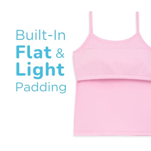 Image of YouGotPlanB Cotton Padded Camisole | Pack of 2 | Ages 8-16 Years | Built-in Light Padding | Full Coverage | Ideal for School