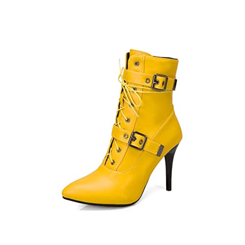 Bottines pointues à talon fin de 9cm avec boucle de cheville