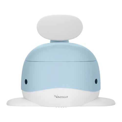 Kindsgut - Orinal para bebés, diseño de ballena infantil y colores sutiles, entrenamiento para ir al baño, azul claro