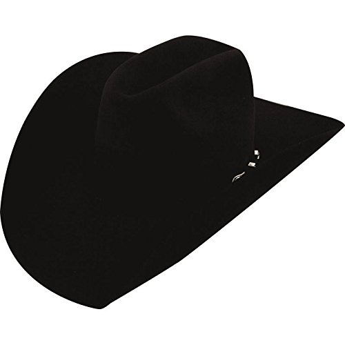 American Hat Company Mens 10XBLKS45 AHC 10X Self Band 4 1/2` Brim Open Felt 61/2 Black