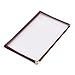 20 PCS 8.5 in x 14 in 8 View Restaurant Menu Cover All Sides are Sewn with Leatherette Trim Double Stitched with Matching Color Thread Two Elegant Gold Metal Corners US Delivery (Red)