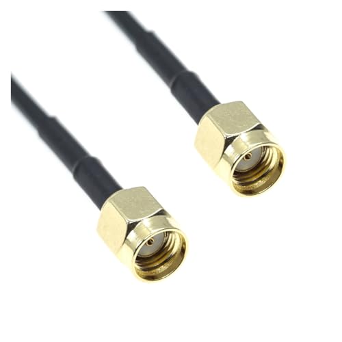 Rallonge coaxiale RG316 de 15 mètres anti-interférence avec double connecteur RP-SMA mâle