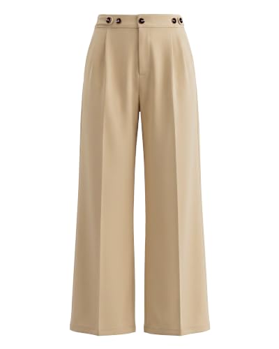 GRAPENT Spring Pants for Women High Waisted Dress Pants for Women Beige