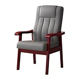 Bürosessel im Retro-Stil, Massivholz, Schreibtischstuhl für Arbeitszimmer und Konferenzen,...
