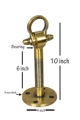 Image of 10 Inch Long Antique Brass Finish Swig Hanging Hooks and Swing Kadu Heavy Duty Hooks for Hanging Hammok & Swing with Anchor Bolt Fastener(Pack of 1) Weight Capacity 1000 Kg