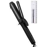 テスコム ヘアアイロン 38mm ナノセラミックコーティング 120-200℃ 温度調整/ロック/メモリー 海外対応 自動OFF 耐熱ポーチ付 1.7m ブラック TM364A-K