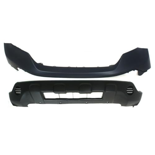 FitParts Compatible with Front Bumper Covers Kit 2007 2008 2009 Honda CR-V EX EXL LX Textured CAPA HO1000251 HO1000252, 04711SWAA91ZZ 04712SWAA91