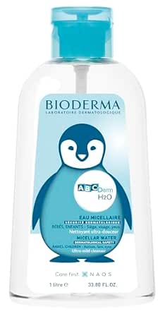 Bioderma ABCDerm H2O — Eau micellaire douce pour bébé et enfant, 1 L