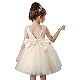 Flower Girl Dress Formal Toddler Fancy Elegant Tulle Satin Dress Wedding Guest Party Birthday Baby Girl Prom Ball Gown for Infant