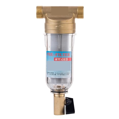 Filtros de Agua para Grifo, Filtro de agua prefiltrante, primer paso del purificador de agua, prefiltro de malla de acero inoxidable de 40 micras, prefiltro for toda la casa de 3/4'