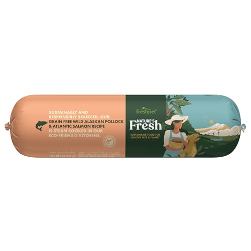FreshPet Fresh Dog Food, Fresh Grain Free Wild Alaskan Pollock & Atlantic Salmon Recipe, 2 lb.