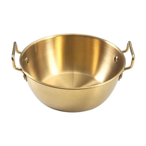 Image of Noodles Cooking Pot Milk Pot Small Ramen Pot for RV Travel Stoves Top Camping 10.5CM Gold