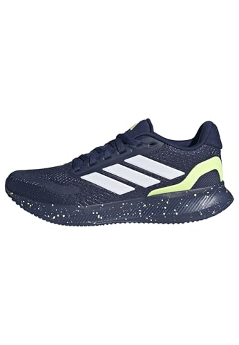 Adidas Mixte Enfant RUNFALCON 5 Shoes Junior, Dark Blue/FTWR White/Hi-res Yellow, 38 2/3 EU