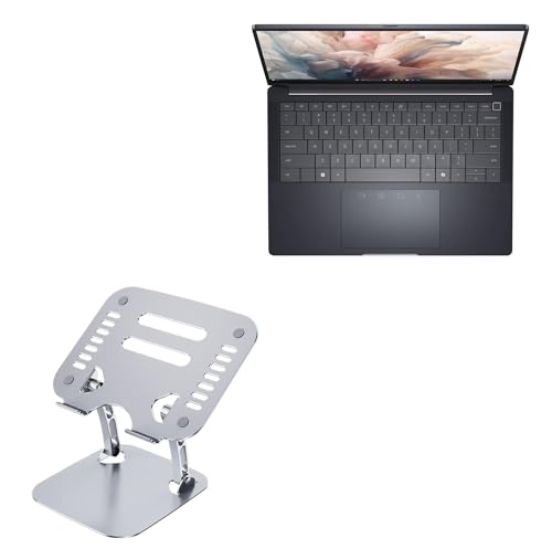 BoxWave Stand and Mount Compatible with Dell Pro 13 Premium - Executive VersaView Laptop Stand, Ergonomic Adjustable Viewing Angle Metallic Riser - Metallic Silver