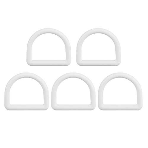 Yuecoom 5 Pcs D Ring Tie Down Anchor,D Ring Surf Ring D Ring Buckle Strap Portable Heavy Duty Tie Down Hook Suitable for Surfing Climbing Diving(Grey)