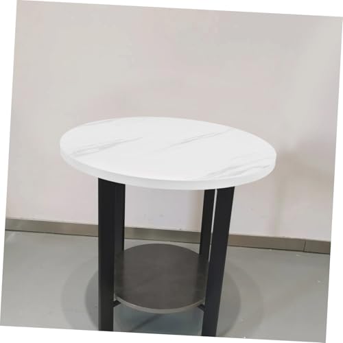 Plateau de table basse rond marbre blanc 40 cm ULTECHNOVO pour salon