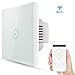 Produktbild Smart lichtschalter, Wifi Smart lichtschalter arbeitet mit Amazon Alexa, Google Home, gehärtetes Glas Touchscreen-schalter mit Timerfunktion und Überlastungsschutz [Energieklasse A++]