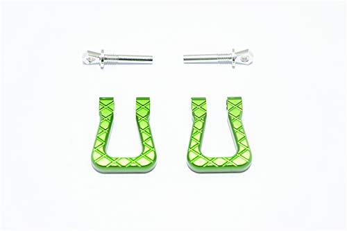 GPM for Traxxas TRX-4 Trail Defender Crawler Aluminum Front/Rear Bumper D-Rings -4PC Set (Green)