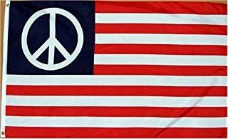 SoCal Flags® Brand USA Peace Flag 3x5 Foot Polyester Flag - High Quality Weather Resistant Durable - 100d Material Not See Thru Like Other Brands