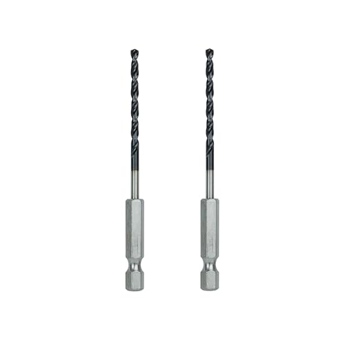ForgeWorx 1/8 Inch Cobalt Drill Bits 2pcs Heavy-Duty Metal Drill Bit Set for Steel Cast Iron TiAlN Coating 1/4 Hex Shank (1/8 x 4)