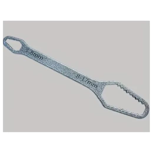 1Pc Heavy Duty Self Adjusting Ratchet Wrench - Double Ended Hardened, 3-17cm Capacity, Portable Manual Tool for Car and Home