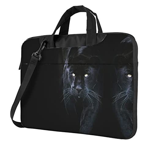 Sac fourre-tout ordinateur 15.6 pouces motif panthère yeux bleus