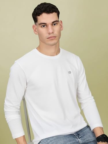 Image of Lux Nitro Men's Premium Cotton Long Sleeve T-Shirt | Modern Fit Casual Tee with Round Neck | Solid Regular Fit T-Shirt for Men