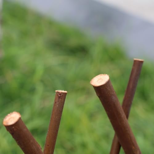Enrejado de madera extensible de 40 cm para jardines, pantalla retráctil de madera natural para apoyar vides o secciones separadas al aire libre